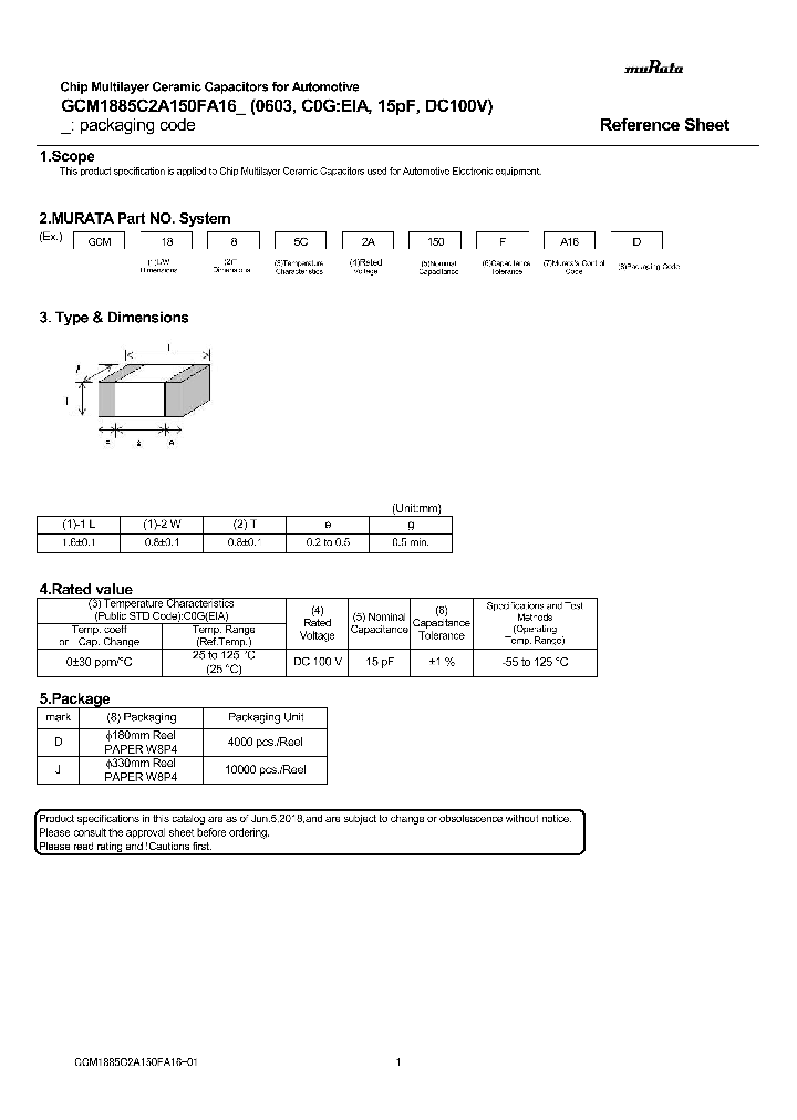 GCM1885C2A150FA16_8979560.PDF Datasheet