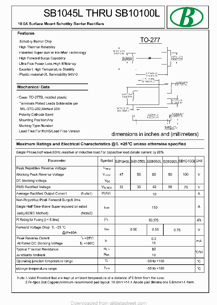 SB1045L-10A-TO-277_8981279.PDF Datasheet