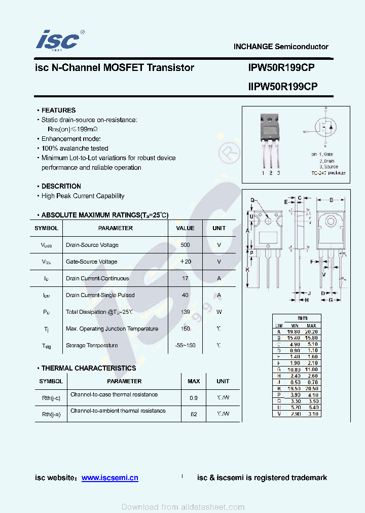 IPW50R199CP_8981442.PDF Datasheet