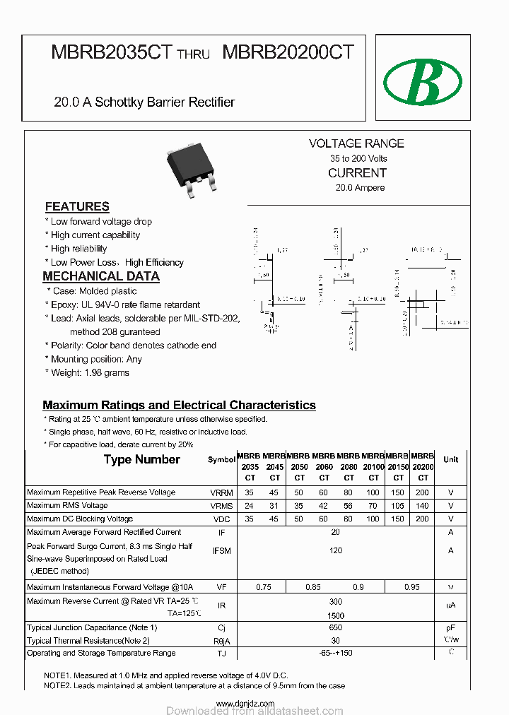 MBRB2045CT-20A_8986607.PDF Datasheet