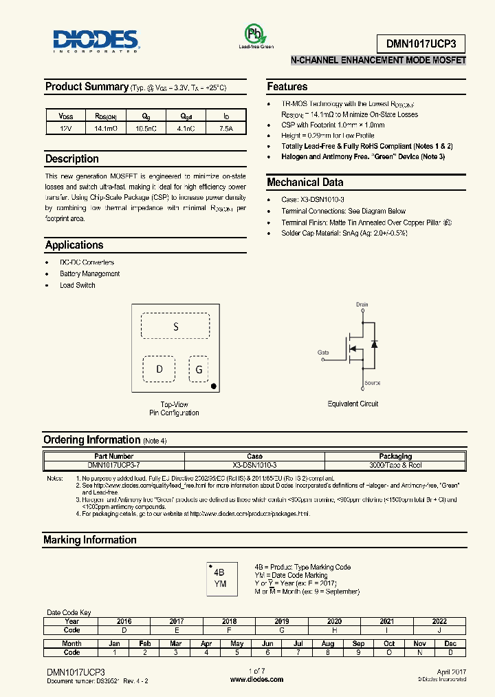 DMN1017UCP3-7_8986718.PDF Datasheet