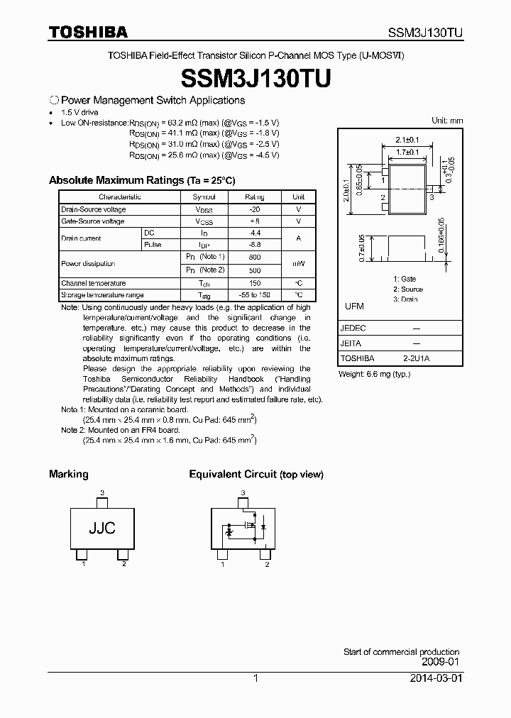 SSM3J130TU-14_8987301.PDF Datasheet