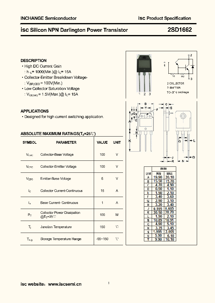 2SD1662_8990027.PDF Datasheet