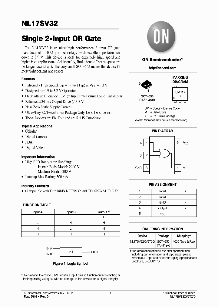 NL17SV32_8990813.PDF Datasheet