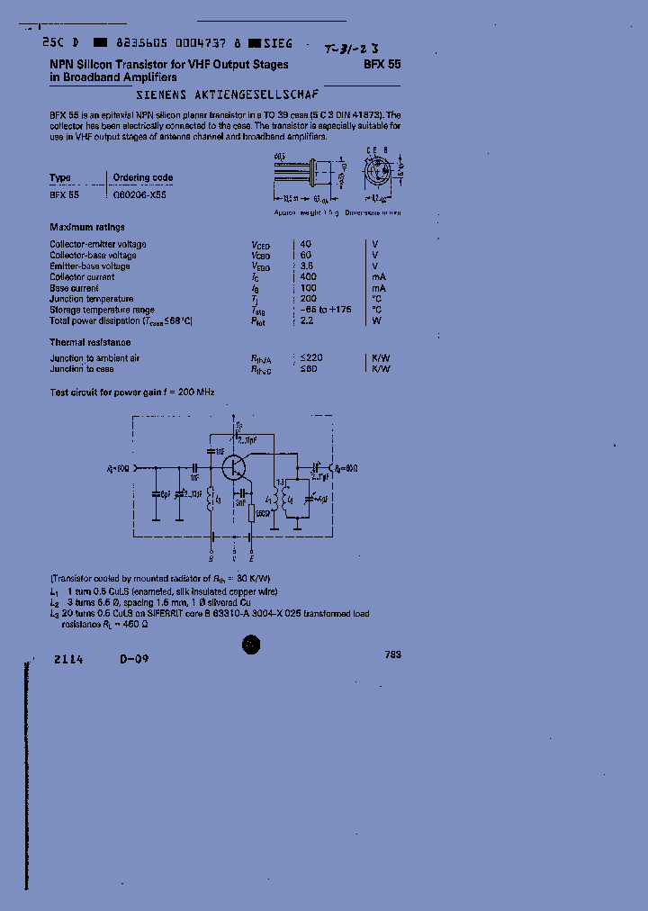 BFX55_8991194.PDF Datasheet
