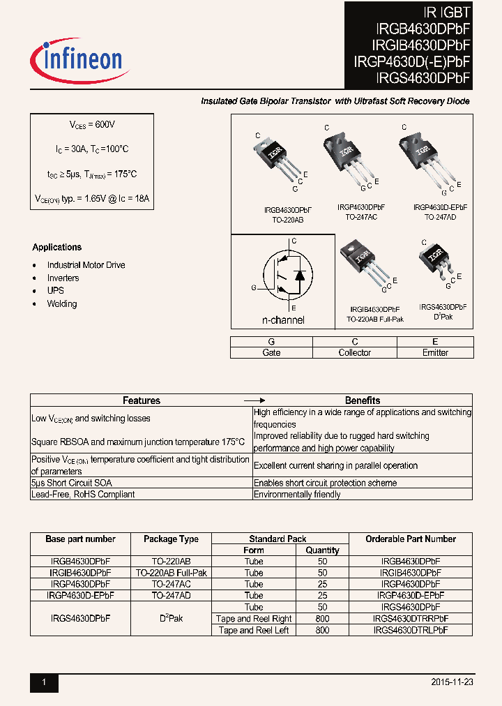 IRGB4630DPBF_8995250.PDF Datasheet