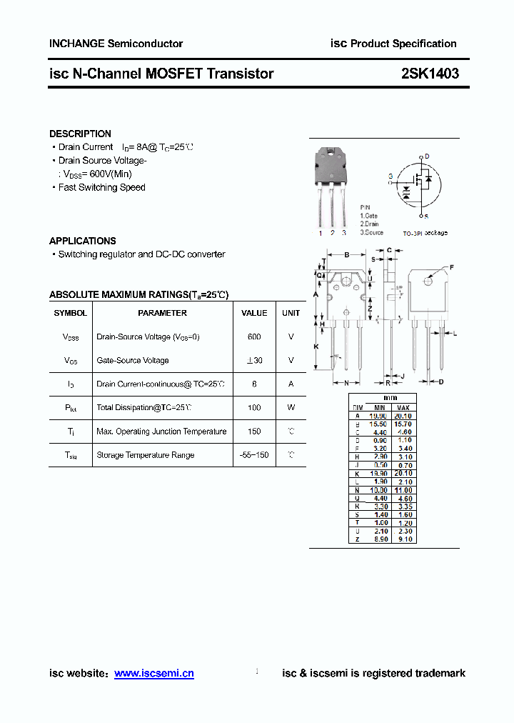 2SK1403_8998609.PDF Datasheet