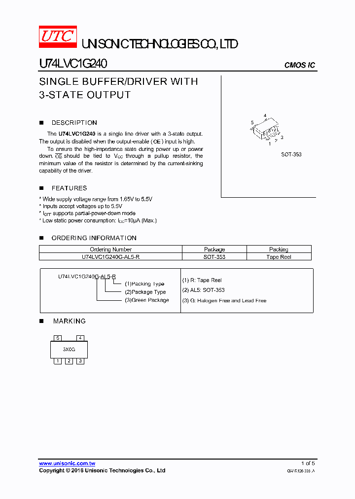 U74LVC1G240G-AL5-R_9000481.PDF Datasheet