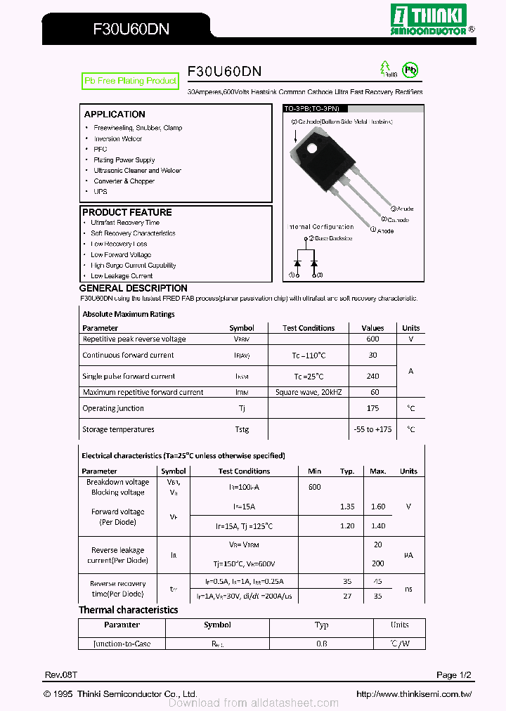 F30U60DN_9000675.PDF Datasheet