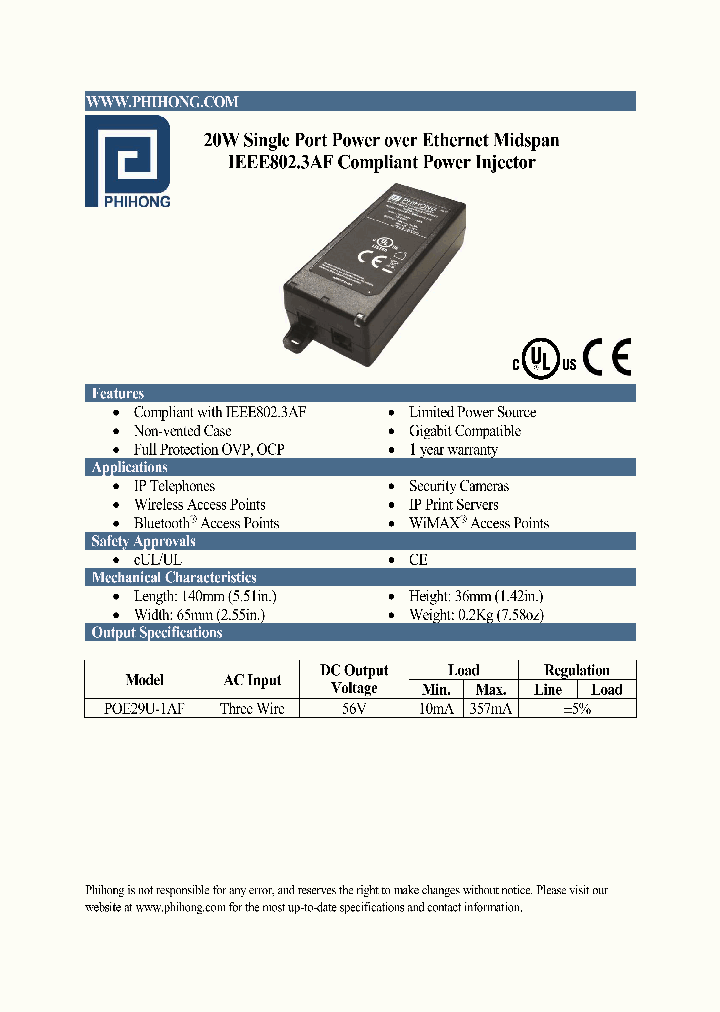 POE29U-1AF_9000707.PDF Datasheet
