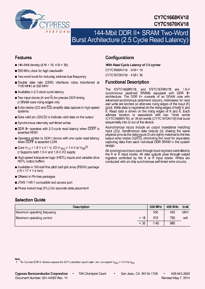 CY7C1668KV18-450BZXC_9000909.PDF Datasheet