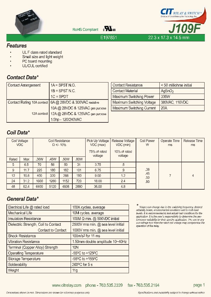 J109F1CS1024VDC36_9001409.PDF Datasheet