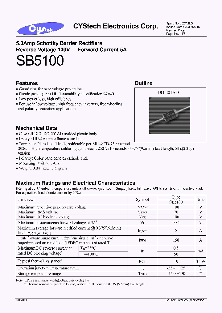 SB5100_9002732.PDF Datasheet Download --- IC-ON-LINE