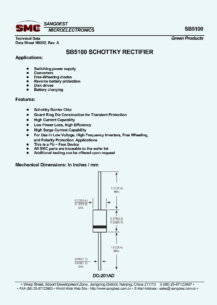 SB5100_9002734.PDF Datasheet Download --- IC-ON-LINE