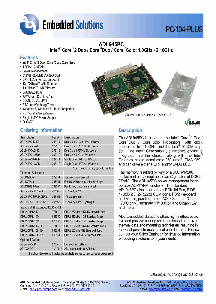 ADL945PC_9003193.PDF Datasheet