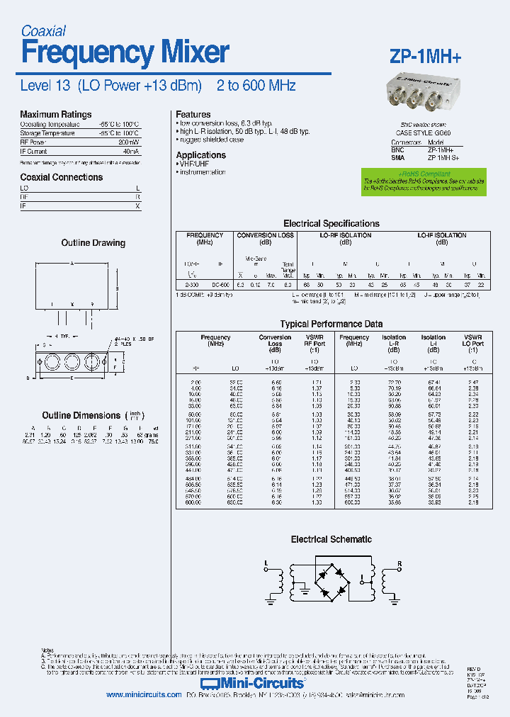 ZP-1MH_9005297.PDF Datasheet