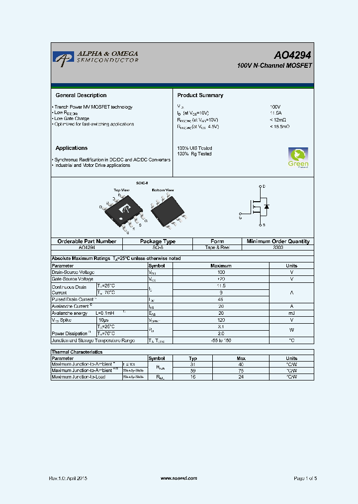 AO4294_9005732.PDF Datasheet