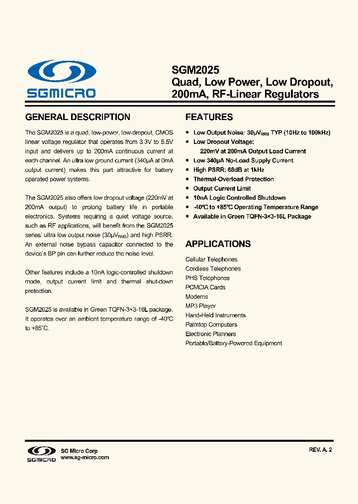 SGM2025_9006435.PDF Datasheet