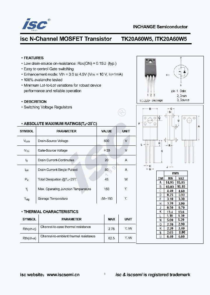 TK20A60W5_9006735.PDF Datasheet