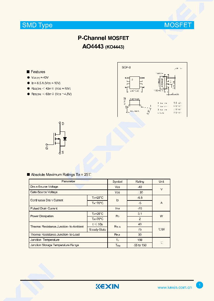 AO4443_9007614.PDF Datasheet