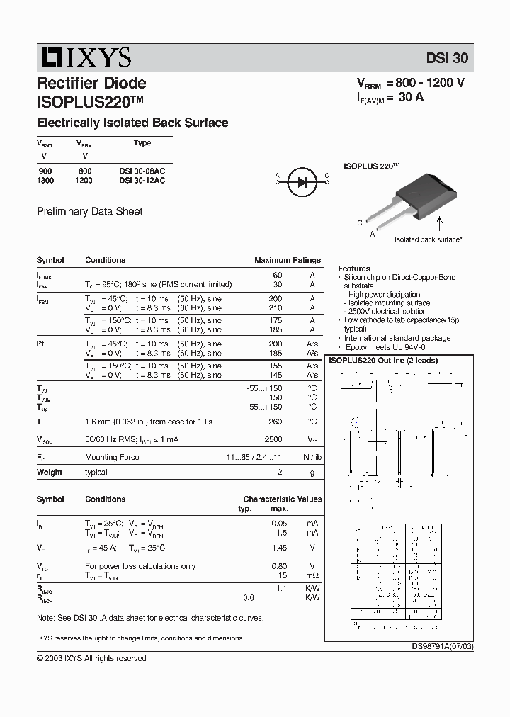 DSI30_9009386.PDF Datasheet