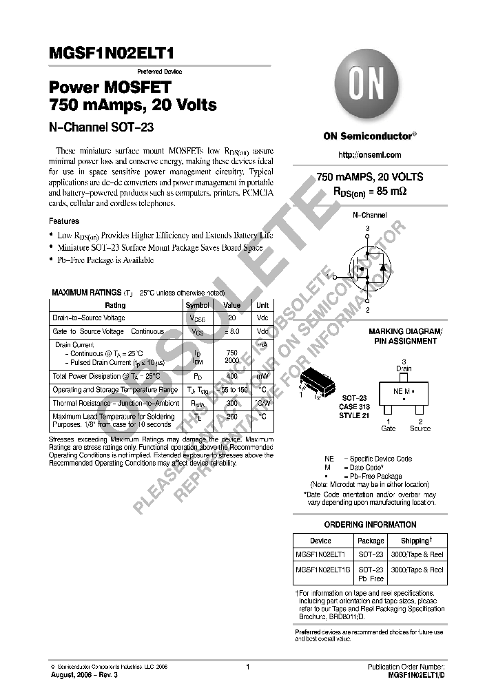 MGSF1N02ELT1_9009725.PDF Datasheet