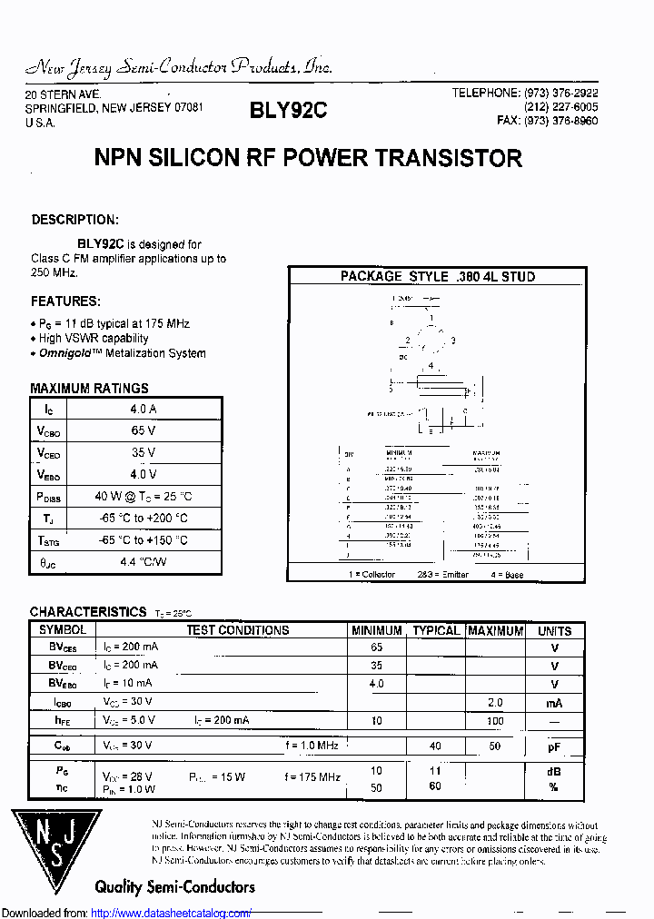 BLY92C_9010742.PDF Datasheet