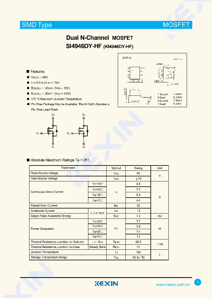 SI4946DY-HF_9011824.PDF Datasheet