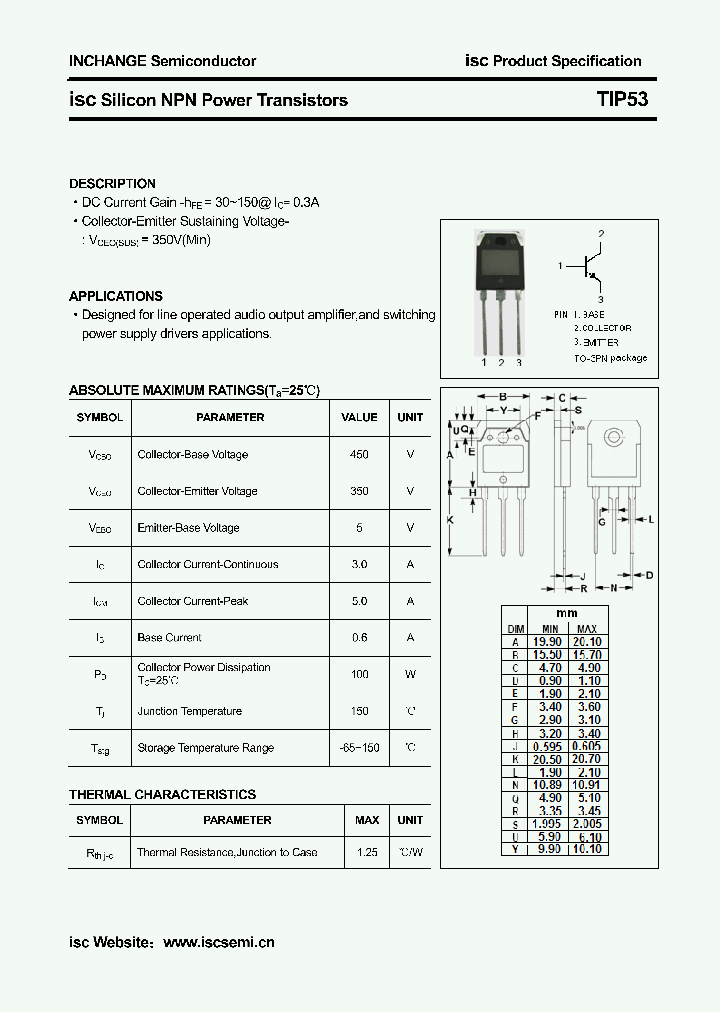 TIP53_9011463.PDF Datasheet