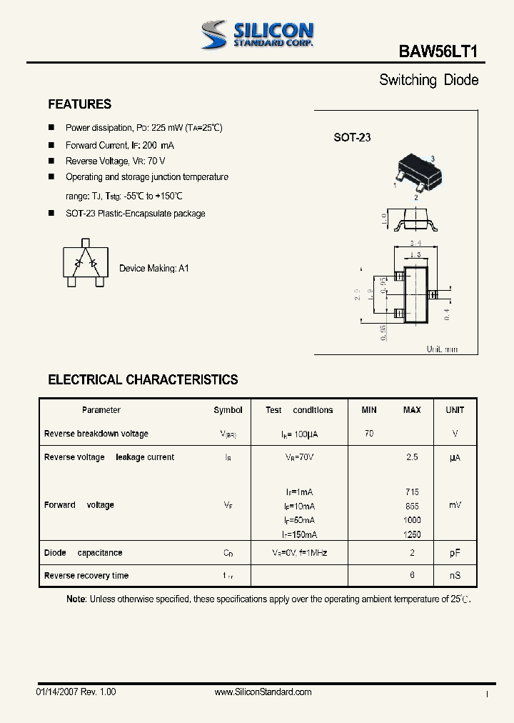 BAW56LT1_9014198.PDF Datasheet