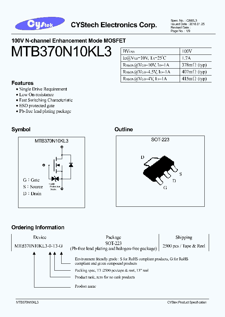 MTB370N10KL3-0-T3-G_9015179.PDF Datasheet