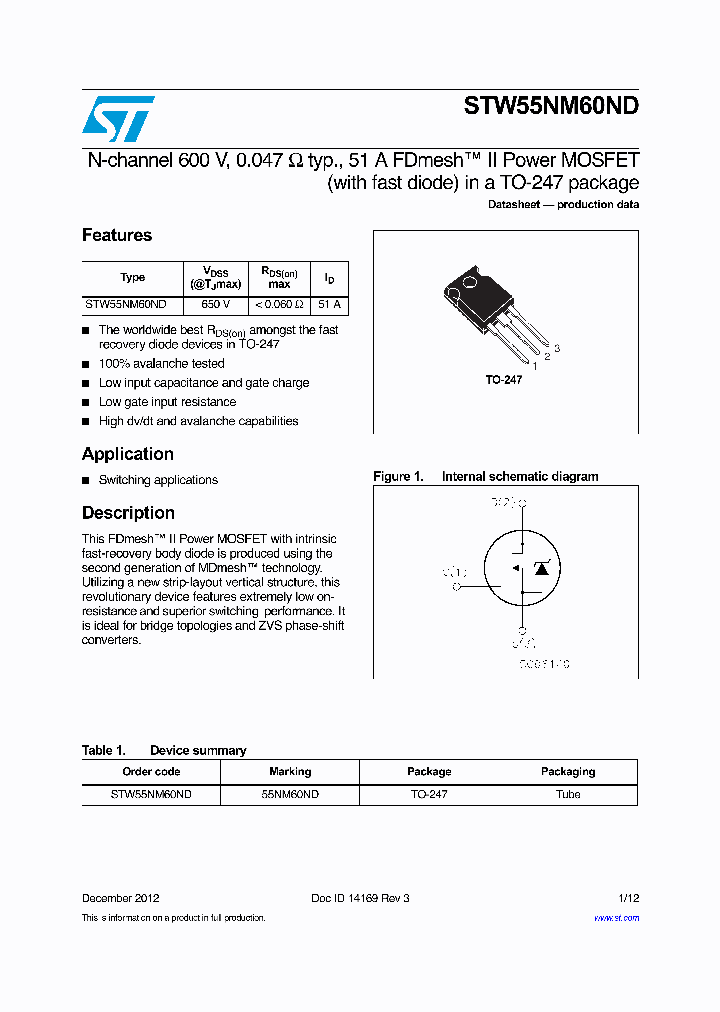 STW55NM60ND_9015969.PDF Datasheet