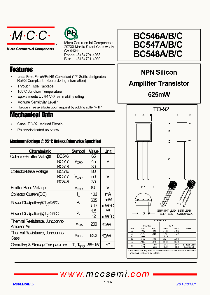 BC546A-13_9017336.PDF Datasheet