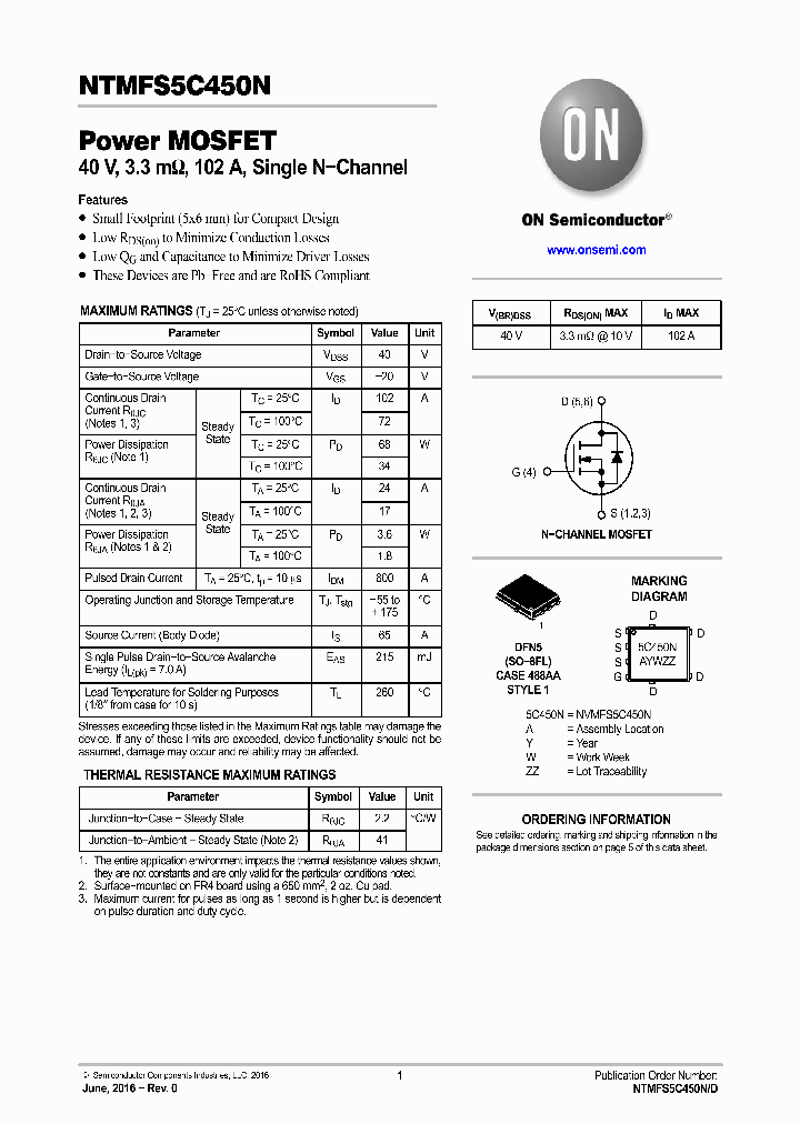 NTMFS5C450N_9017350.PDF Datasheet