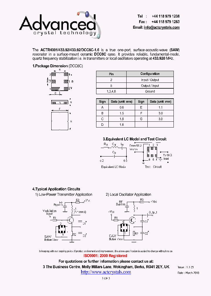 ACTR4001_9017849.PDF Datasheet