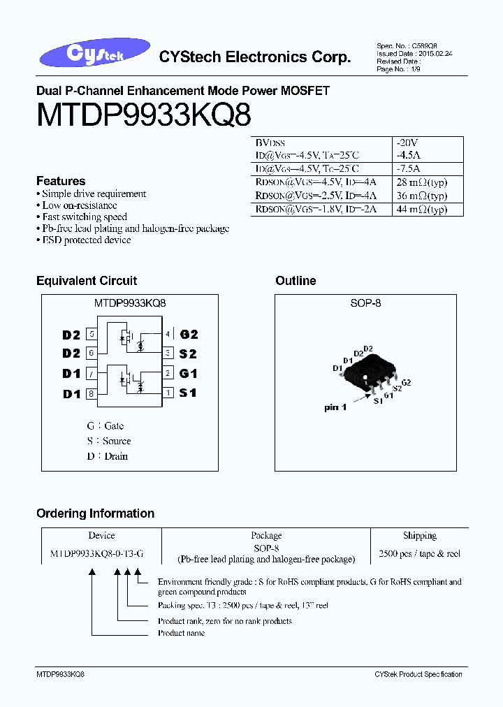 MTDP9933KQ8-0-T3-G_9018822.PDF Datasheet