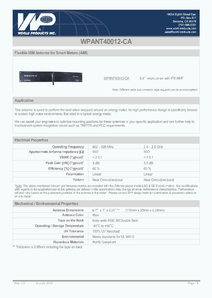 WPANT40012-CA_9018965.PDF Datasheet