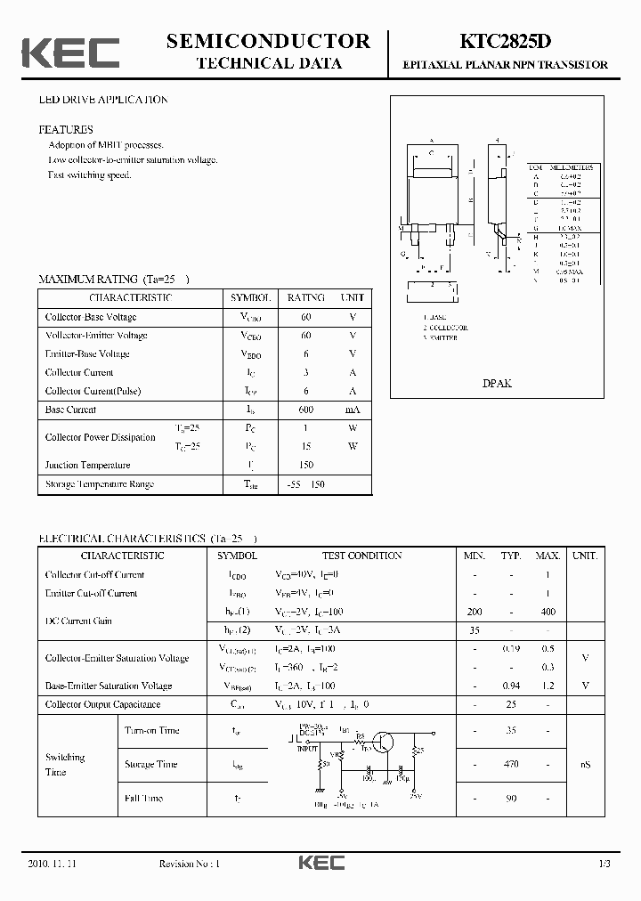 KTC2825D_9019133.PDF Datasheet