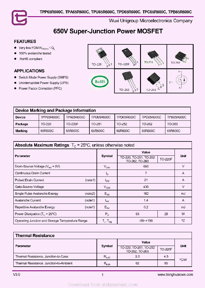 TPA65R600C_9019335.PDF Datasheet