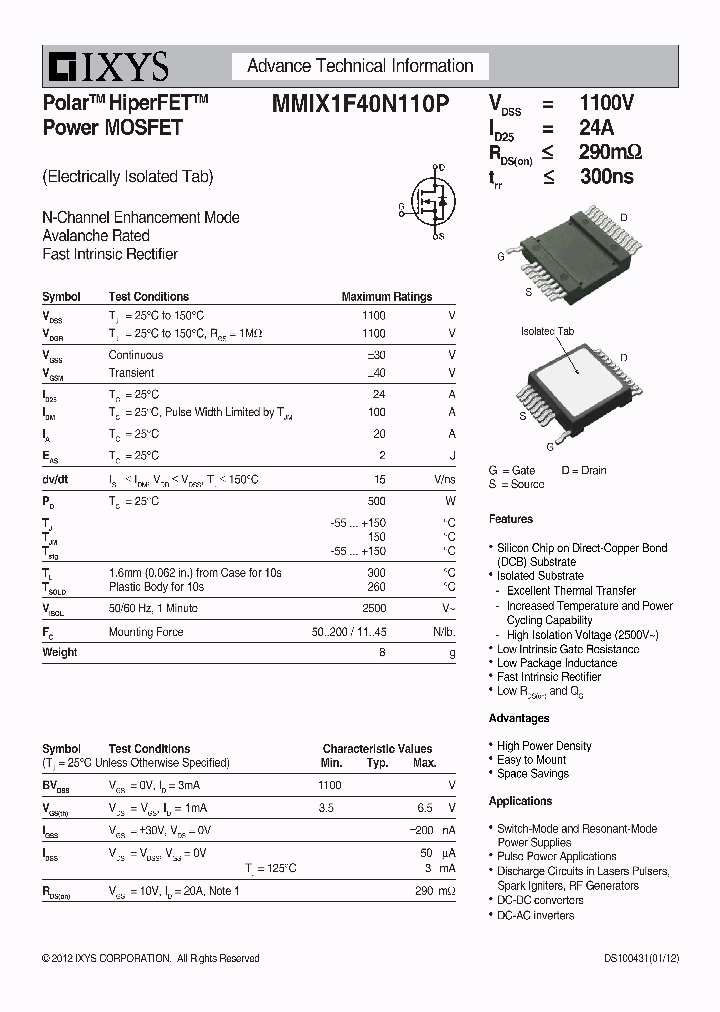 MMIX1F40N110P_9020326.PDF Datasheet