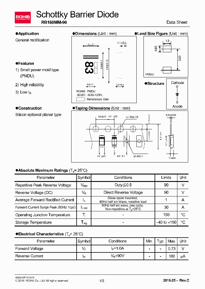 RB160MM-90-16_9020350.PDF Datasheet Download --- IC-ON-LINE