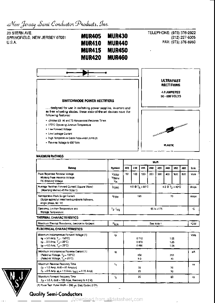 MUR430_9020557.PDF Datasheet