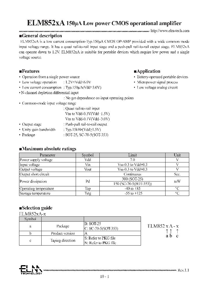 ELM852_9026647.PDF Datasheet