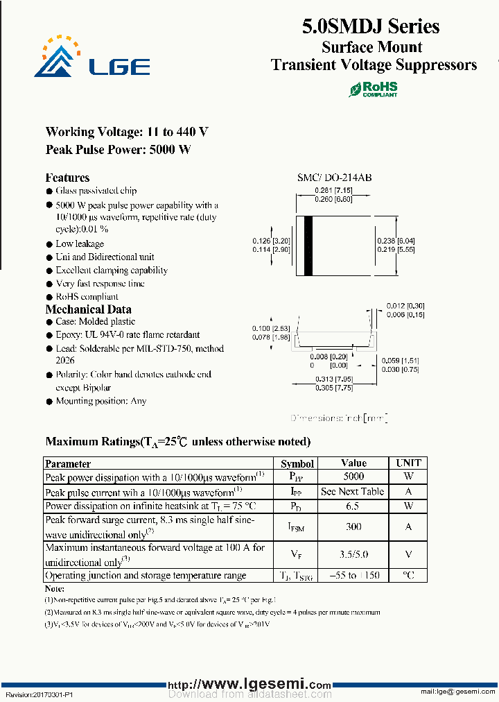 50SMDJ54CA_9026683.PDF Datasheet