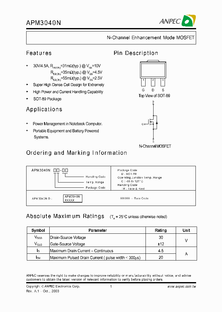 APM3040NDC-TR_9029595.PDF Datasheet