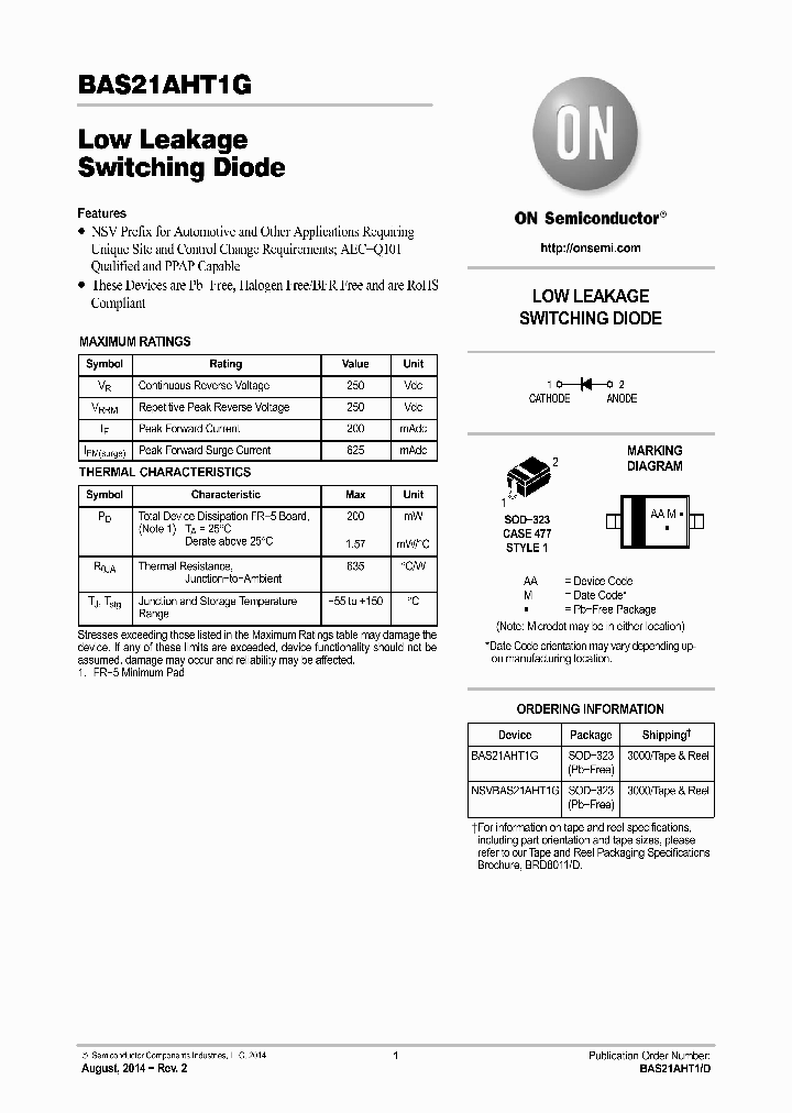 NSVBAS21AHT1G_9031577.PDF Datasheet