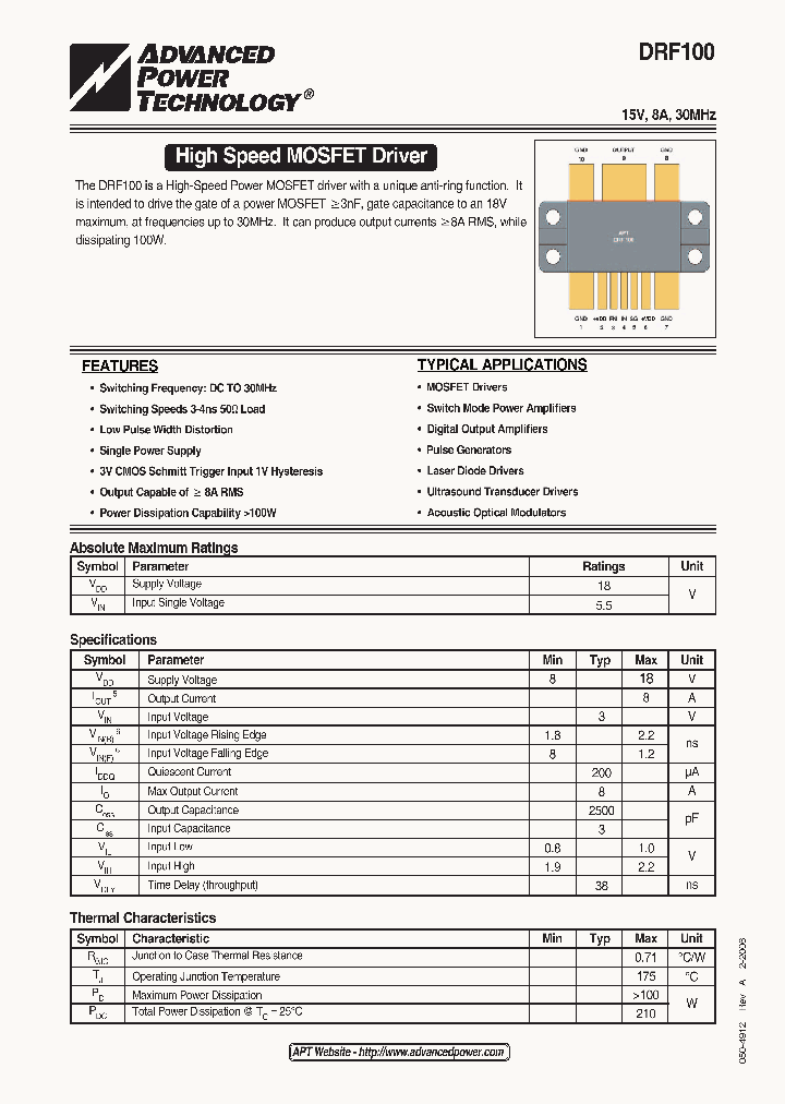 DRF100_9031755.PDF Datasheet