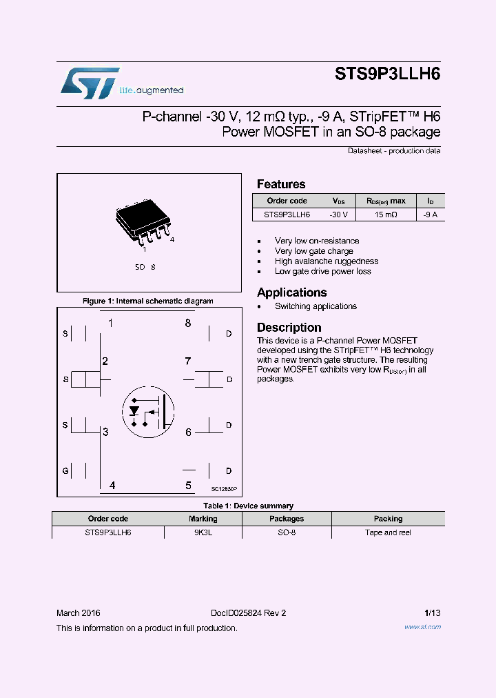STS9P3LLH6_9034717.PDF Datasheet