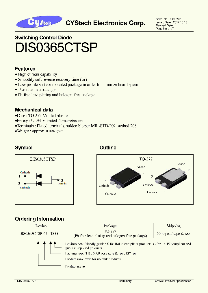 DIS0365CTSP_9035503.PDF Datasheet