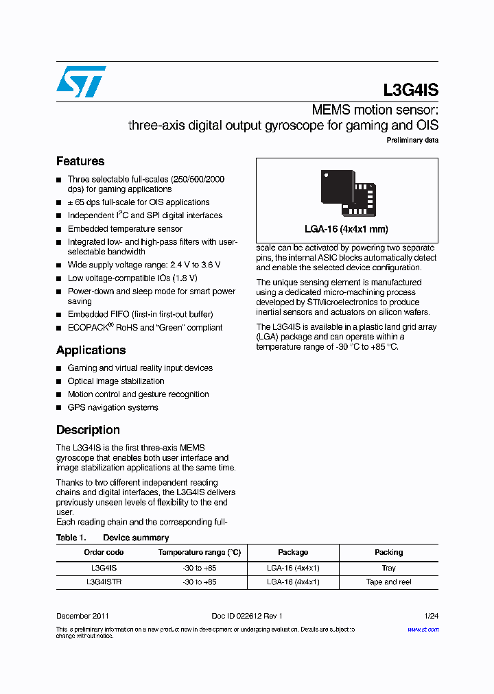 L3G4ISTR_9036948.PDF Datasheet